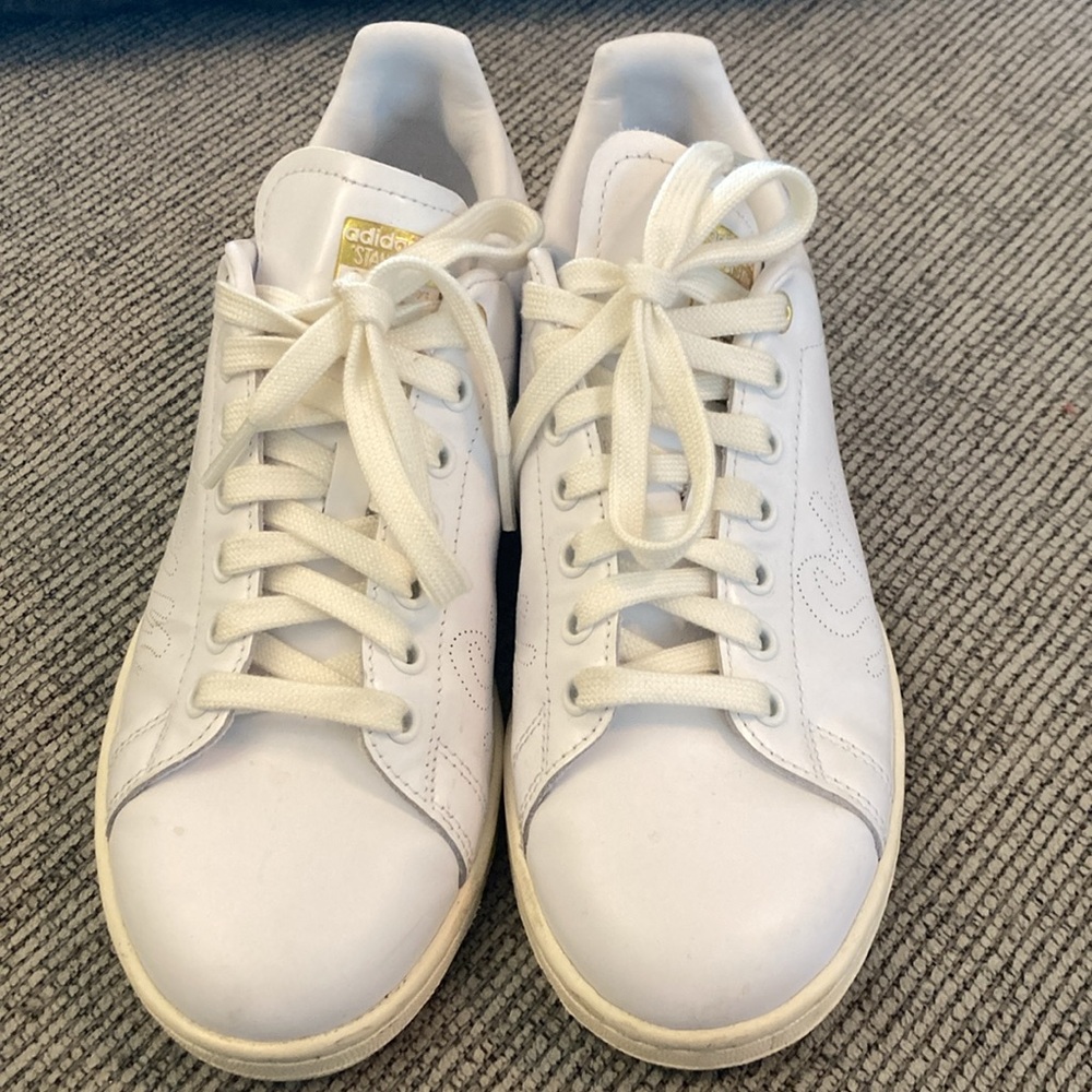 Adidas Stan Smith Sneakers Casual Shoe White Gold 7.5 men/9 women - Picture 7 of 16